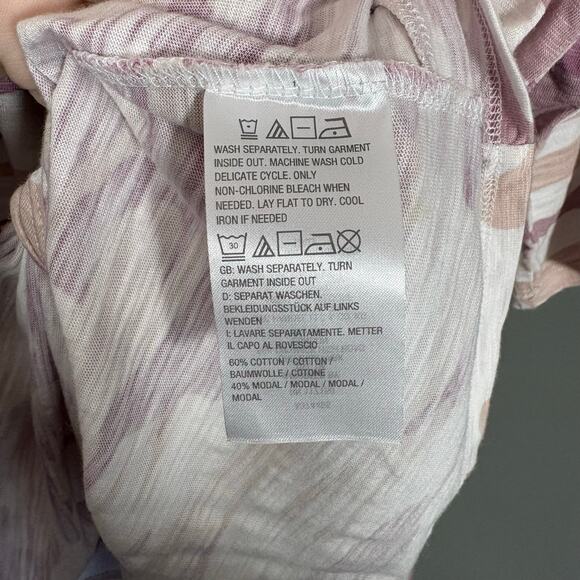 Belle Kim Gravel Pink Camo Relaxed 3/4 Length Sleeve Top - 2X - Womens Plus Size - Picture 5 of 6